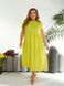 Стильное нарядное платье plus size американский креп арт.0524/1 52-54 Ярко Желтый