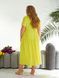 Стильное нарядное платье plus size американский креп арт.0524/1 52-54 Ярко Желтый