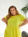 Стильное нарядное платье plus size американский креп арт.0524/1 52-54 Ярко Желтый