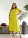 Стильное нарядное платье plus size американский креп арт.0524/1 52-54 Ярко Желтый