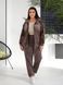 Прогулочный костюм "Леопард" plus size велюр-плюш арт. 0536/1 50-52 Мокко
