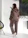 Прогулочный костюм "Леопард" plus size велюр-плюш арт. 0536/1 50-52 Мокко