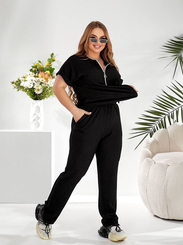 Костюм-двойка брючный plus size арт.0531/1 48-50 Черный