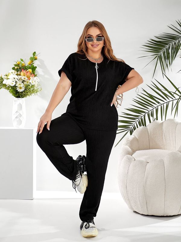 Костюм-двойка брючный plus size арт.0531/1 48-50 Черный