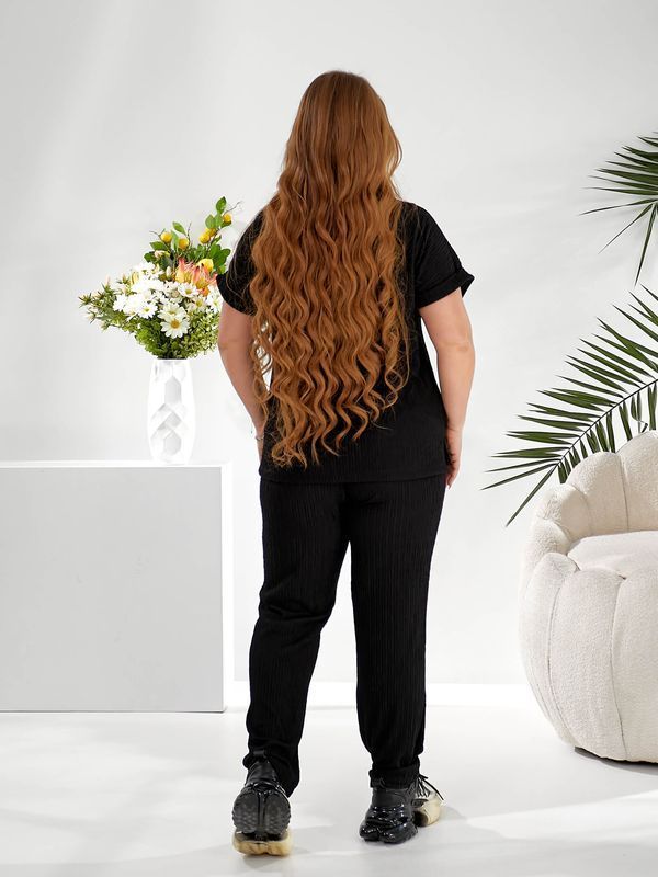 Костюм-двойка брючный plus size арт.0531/1 48-50 Черный