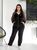 Прогулочный костюм "Леопард" plus size велюр-плюш арт. 0536/2 50-52 Черный