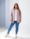 Жіноча вітрівка вільного крою plus size арт.0494 легка куртка з плащівки водонепроникна розмір 50-52 Пильна троянда