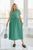 Стильное нарядное платье plus size американский креп арт.0524 52-54 Фисташковый