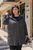 Стильный женский кардиган на молнии plus size арт.0493 трикотаж - букле с капюшоном и карманами размер 54-56 Черный