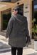 Стильный женский кардиган на молнии plus size арт.0493 трикотаж - букле с капюшоном и карманами размер 54-56 Черный
