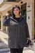 Стильный женский кардиган на молнии plus size арт.0493 трикотаж - букле с капюшоном и карманами размер 54-56 Черный