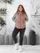 Стильная жилетка со съемным капюшоном Plus Size Арт.0470 46-48 размера Мокко