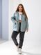 Жіноча вітрівка вільного крою plus size арт.0494 легка куртка з плащівки водонепроникна розмір 50-52 Фісташка