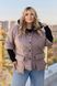 Куртка з трикотажними рукавами plus size арт. 0555 48-50 Мокко