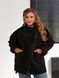 Стильный кардиган-косуха из трикотажа "баранец" plus size арт. 0550 48-50 Черный