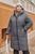 Женская зимняя куртка plus size арт.432 длинная утепленная с капюшоном однотонная повседневная размер 50-52 Графит
