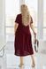 Стильное платье с косой талией и украшением plus size арт.0527 50-52 Винный
