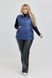 Стильная женская безрукавка plus size арт.471 на синтепоне с высоким воротником повседневная размер 50-52 Синий