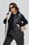 Стильная женская безрукавка plus size арт.471 на синтепоне с высоким воротником повседневная размер 50-52 Черный