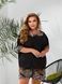 Жіночий комплект plus size арт.0498/1 повсякденний футболка та шорти з легкого шовку леопардовий принт розмір 52-54
