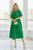 Стильное платье с косой талией и украшением plus size арт.0527 50-52 Трава