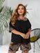 Жіночий комплект plus size арт.0498/1 повсякденний футболка та шорти з легкого шовку леопардовий принт розмір 56-58