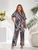 Стильний брючний костюм двійка Plus Size американський креп арт.0532/2 48-50 Фрезовий