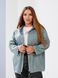 Жіноча вітрівка вільного крою plus size арт.0494 легка куртка з плащівки водонепроникна розмір 54-56 Фісташка