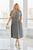 Стильное платье с косой талией и украшением plus size арт.0527 50-52 Графит