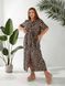 Стильне лляне плаття-халат Пляс в комплекті plus size арт.0537/1 48-50 Браун