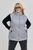 Стильная женская безрукавка plus size арт.471 на синтепоне с высоким воротником повседневная размер 50-52 Светлый графит