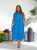 Стильное нарядное платье plus size американский креп арт.0524/2 52-54 Джинсовый