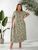 Стильне лляне плаття-халат Пляс в комплекті plus size арт.0537/3 48-50 Хакі