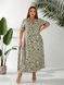 Стильне лляне плаття-халат Пляс в комплекті plus size арт.0537/3 48-50 Хакі