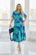Стильное летнее платье plus size с софтом арт.0533/2 50-52 Бирюзово-Голубой