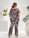 Стильный брючный костюм двойка Plus Size американский креп арт.0532/1 48-50 Бирюзовый