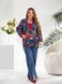 Літній піджак вільного крою plus size арт.0462/1 48-50 Червоно-Синій