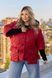 Куртка з трикотажними рукавами plus size арт. 0555 48-50 Червоний