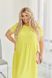 Стильное нарядное платье plus size американский креп арт.0524 52-54 Ярко-Желтый