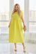 Стильное нарядное платье plus size американский креп арт.0524 52-54 Ярко-Желтый